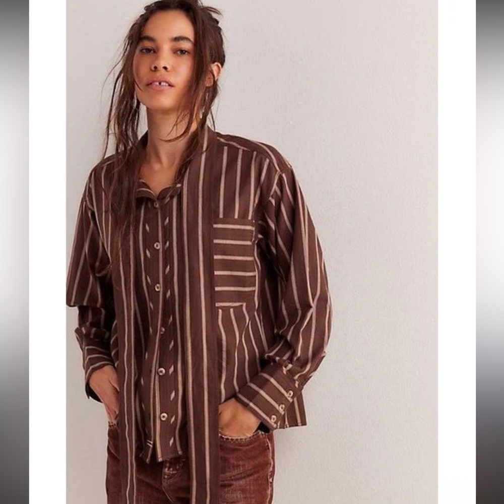 Free People We The Free Tied With A Bow Shirt Size M